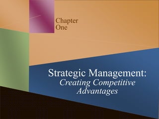 Chapter
One
Strategic Management:
Creating Competitive
Advantages
 