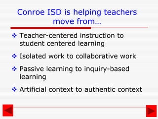 A sufficient budget to acquire and support     non-discounted elements of the plan.An evaluation tool to monitor progress toward goals(USAC overview)