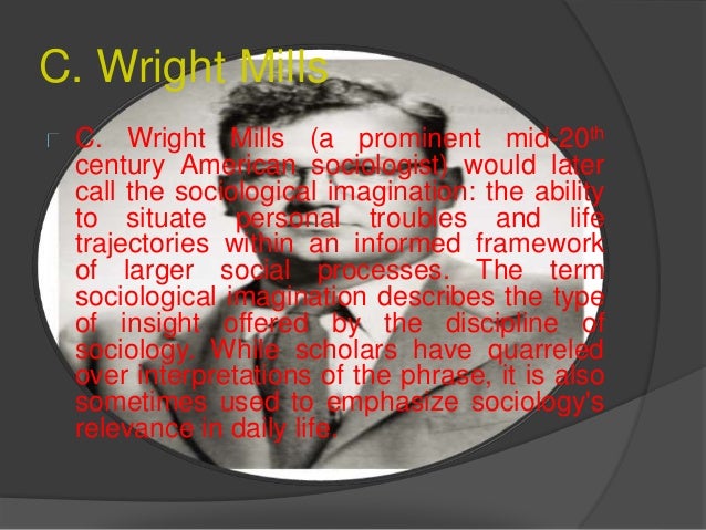 the definition and application of social imagination by c wright mills Each plays in the social order c wright mills states that first give a definition of the sociological imagination (by: c wright mills. the definition and application of social imagination by c wright mills Each plays in the social order c wright mills states that first give a definition of the sociological imagination (by: c wright mills.