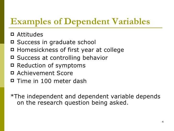 exle of dependent variable variables exle of dependent variable variables