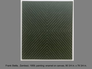 Frank Stella,  Zambezi, 1959; painting; enamel on canvas, 90 3/4 in. x 78 3/4 in. 