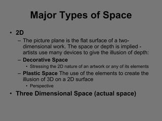 Major Types of Space ,[object Object],[object Object],[object Object],[object Object],[object Object],[object Object],[object Object]