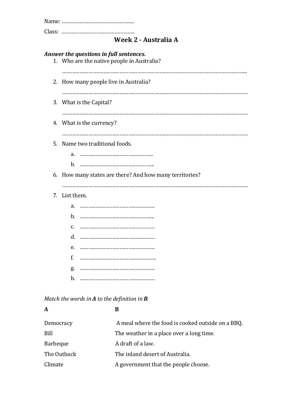 Week 2 worksheet a