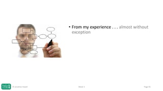 • From my experience . . . almost without
exception

© Jonathan Hazell

Week 3

Page 45

 