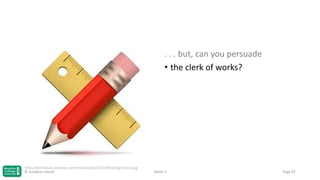 . . . but, can you persuade
• the clerk of works?

http://technotab.com/wp-content/uploads/2012/04/design-tools.jpg
© Jonathan Hazell

Week 3

Page 87

 