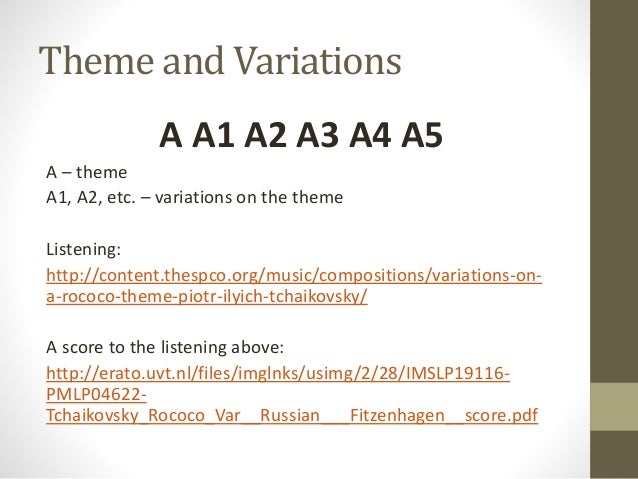 musical textures and forms variation form music