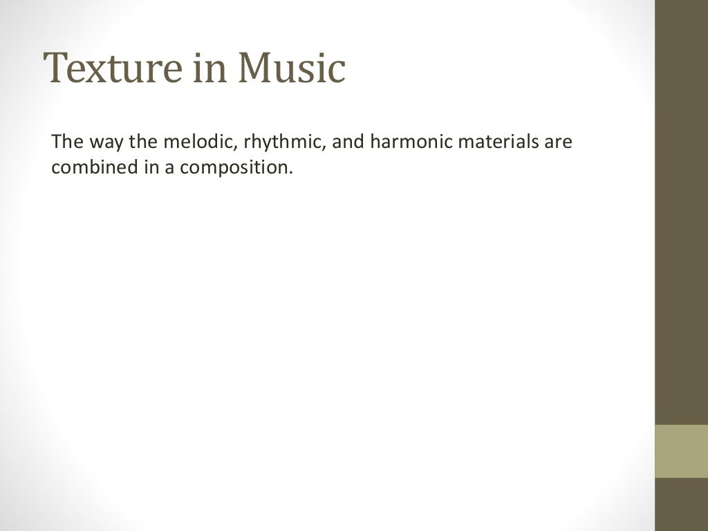 Musical Textures and Forms