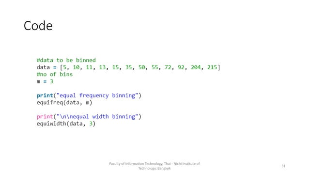 Programming for Data Analysis: Week 3 | PPT
