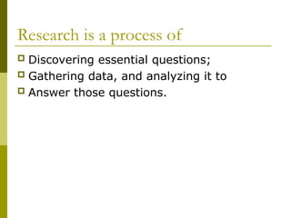 Action Research of a student introduction | PPT