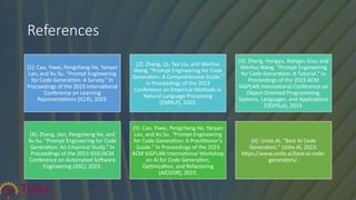 AI prompt engineering for code generation | PPTX