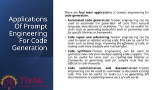 AI prompt engineering for code generation | PPTX