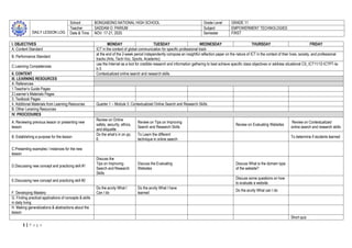 Grade 11 Daily Lesson Log for Empowerment Technology | DOCX