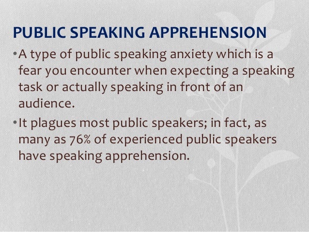 Oralcom Week 3 4 Public Speaking Apprehension Oralcom Week 3 4 Public Speaking Apprehension