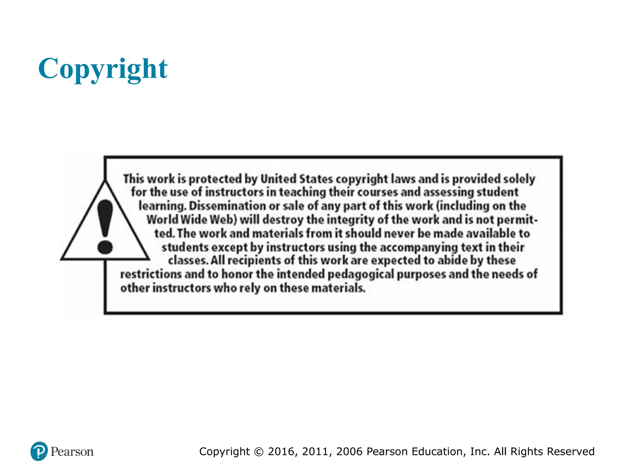 Copyright © 2016, 2012, 2009 by Pearson Education, Inc.
All Rights Reserved
Medical Law and Ethics, Fifth Edition
Bonnie F. Fremgen
Copyright © 2016, 2011, 2006 Pearson Education, Inc. All Rights Reserved
Copyright
 