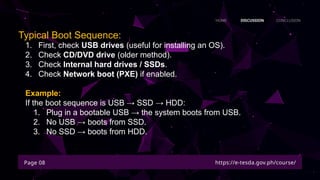 BIOS (Basic Input/Output System), UEFI (Unified Extensible Firmware ...