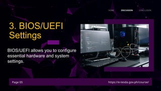 BIOS (Basic Input/Output System), UEFI (Unified Extensible Firmware ...