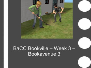 BaCC Bookville – Week 3 –
     Bookavenue 3
 