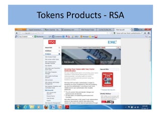 Tokens Products - RSA
 