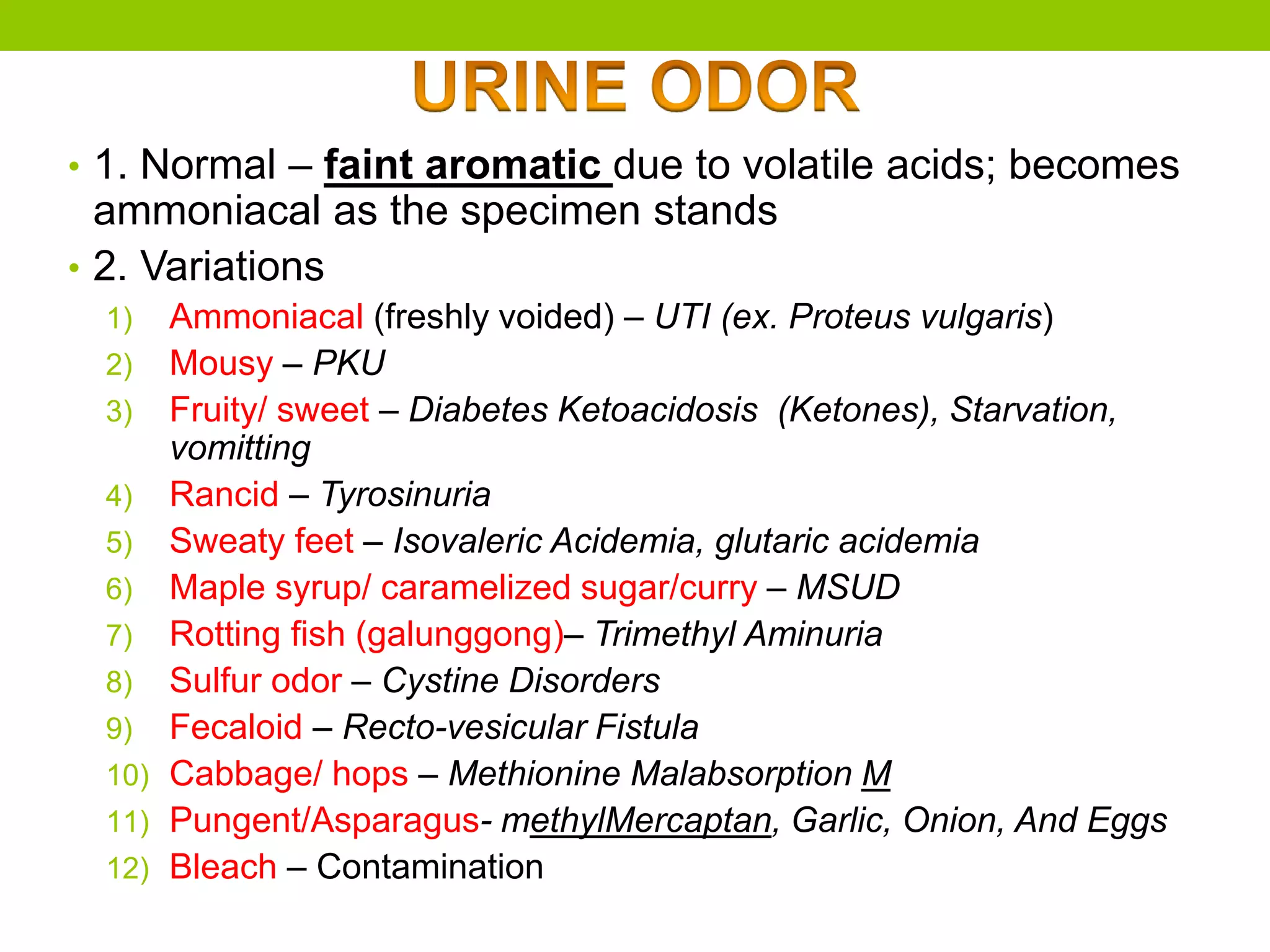 Week3 physical examination of urine | PPTX