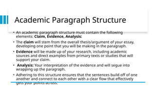 Week 3- Session 3- Paragraph Structure and Conclusions.pptx