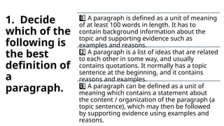 Week 3- Session 3- Paragraph Structure and Conclusions.pptx