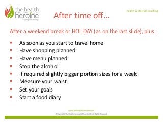 Staying on track with healthy living Slide 6