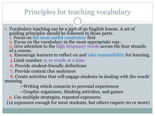 Comprehensive Strategies for Teaching Vocabulary in English Language ...