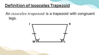 Deﬁnition of Isosceles Trapezoid
 