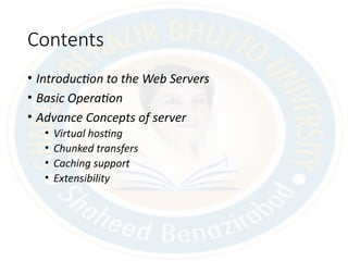 Web Operation Comprehensive Overview of Web Servers: Operations and Advanced Concepts ...