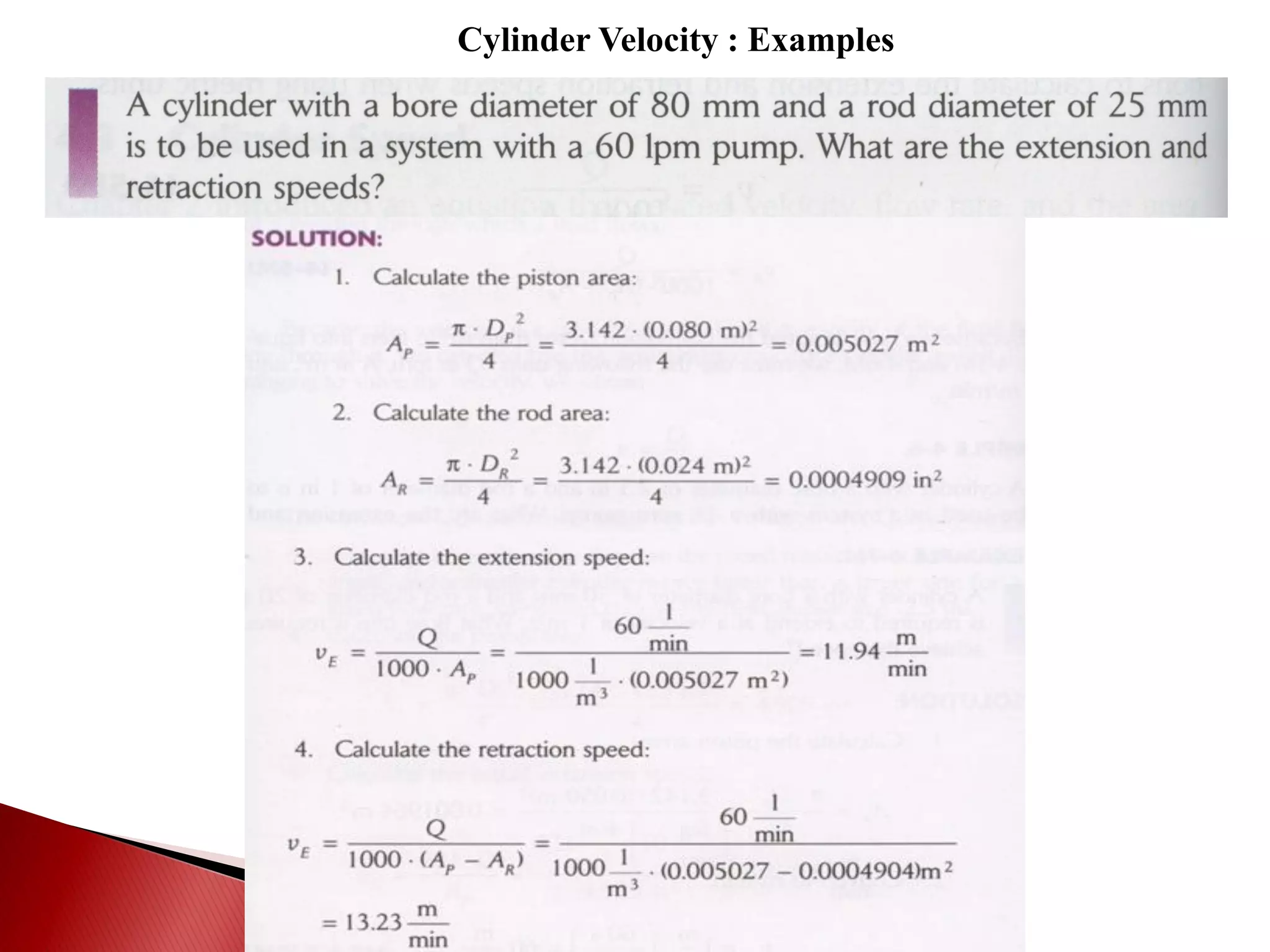 Cylinder Velocity : Examples
 