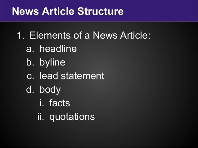 a news article