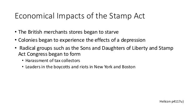 effects of the stamp act