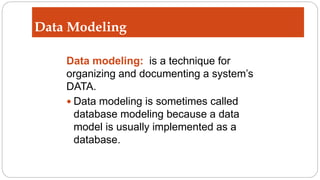 Week 3 Classification of Database Management Systems & Data Modeling | PPT