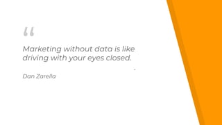 “Marketing without data is like
driving with your eyes closed.
-
Dan Zarella
 