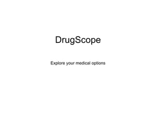 DrugScope
Explore your medical options
 