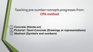 Pre-Number Concepts and Using CPA Method | PDF
