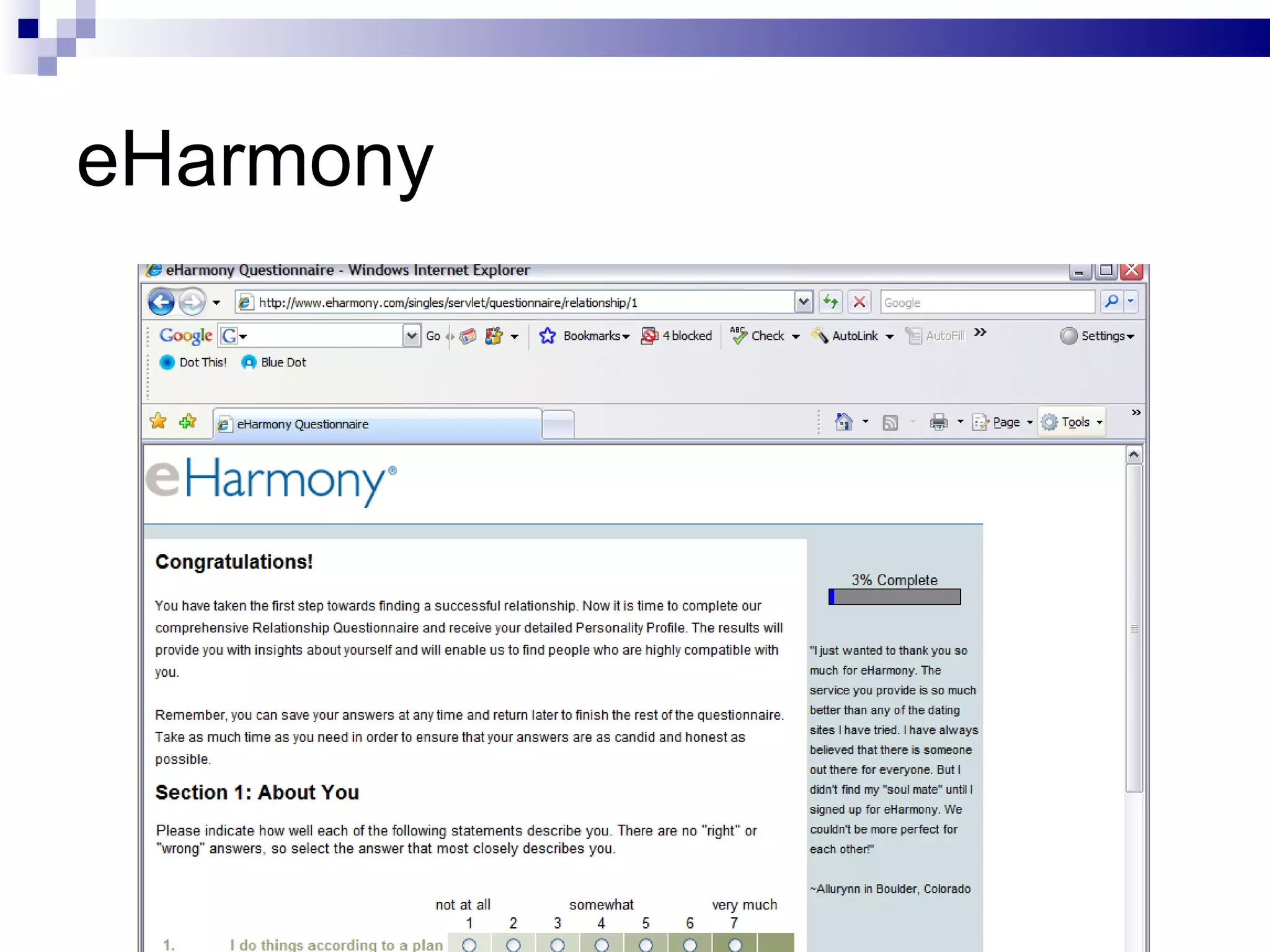 eHarmony 