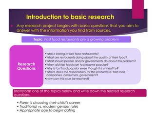 Week 3 introduction to research writing | PDF