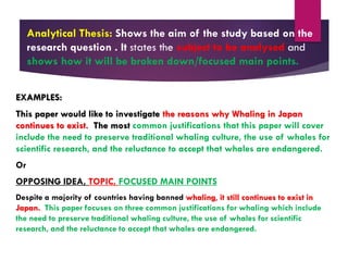 Analytical Research Question Example Week 3 introduction to research writing | PDF