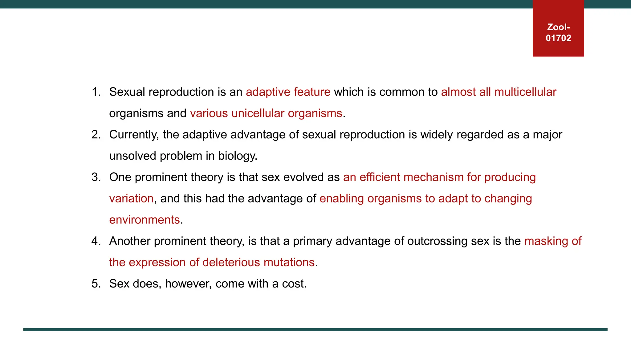 _Origin of Sexual Reproduction subject development biology | PPTX