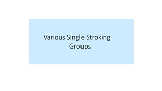 Various Single Stroking
Groups
 