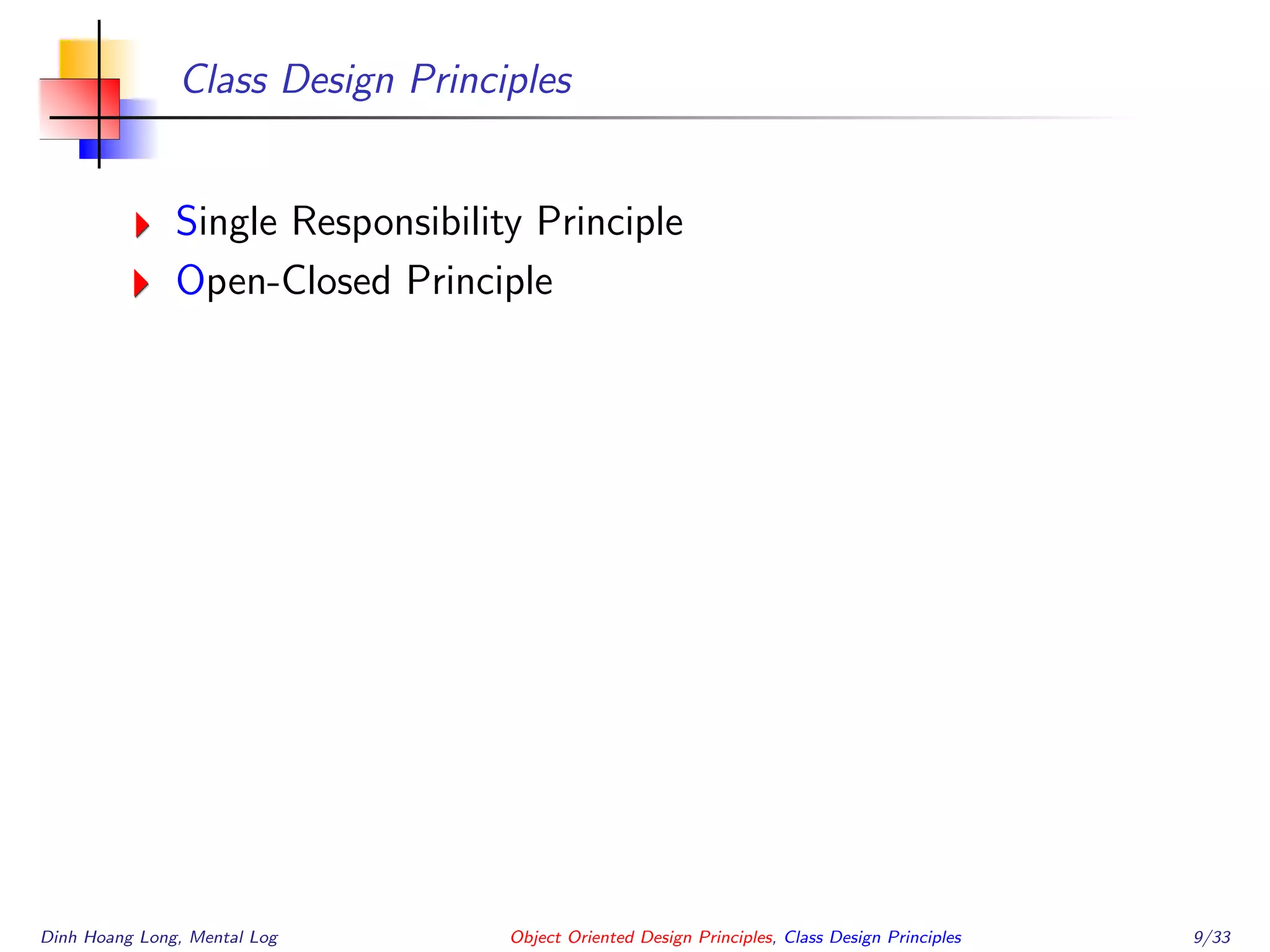 Object Oriented Design Principle | PPT