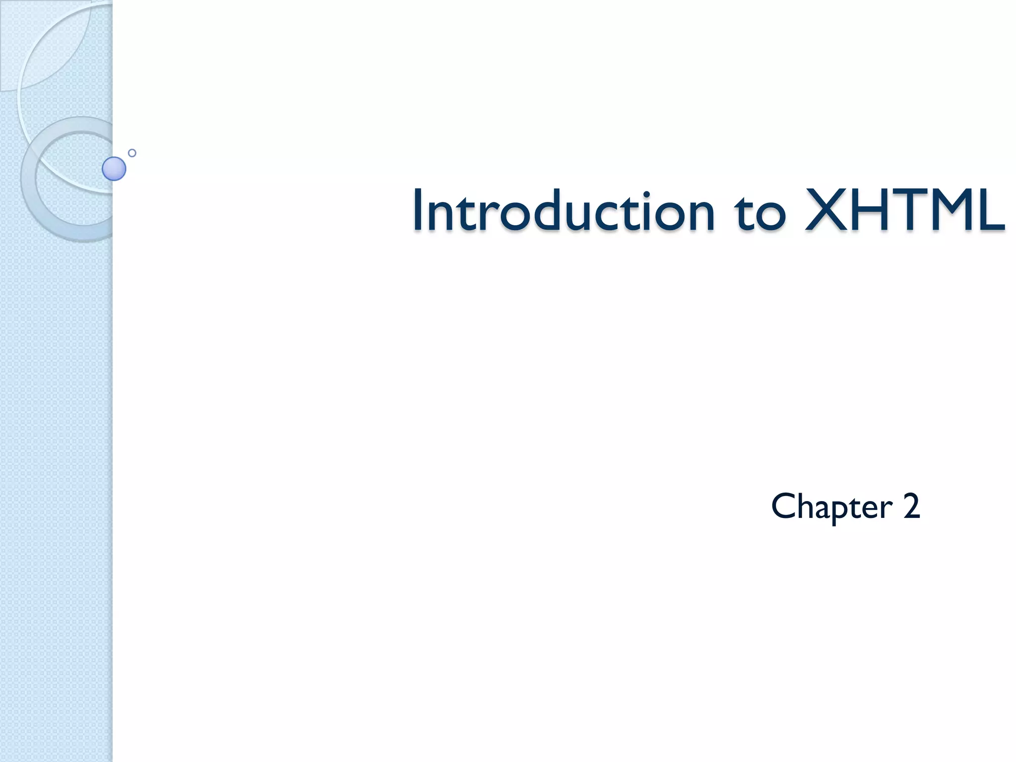 Introduction to XHTML | PDF