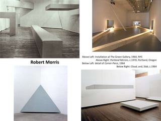 In the 1970s, as boundaries between artistic disciplines blurred and artists sought alternative modes of expression and presentation, performance emerged as one of the dominant art forms.Bruce NaumanDance or Exercise on the Perimeter of a Square (Square Dance) (1968)