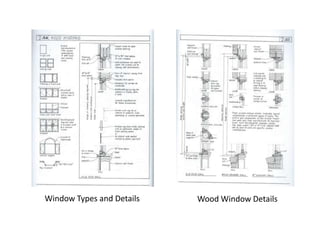 Window Types and Details Wood Window Details 
 