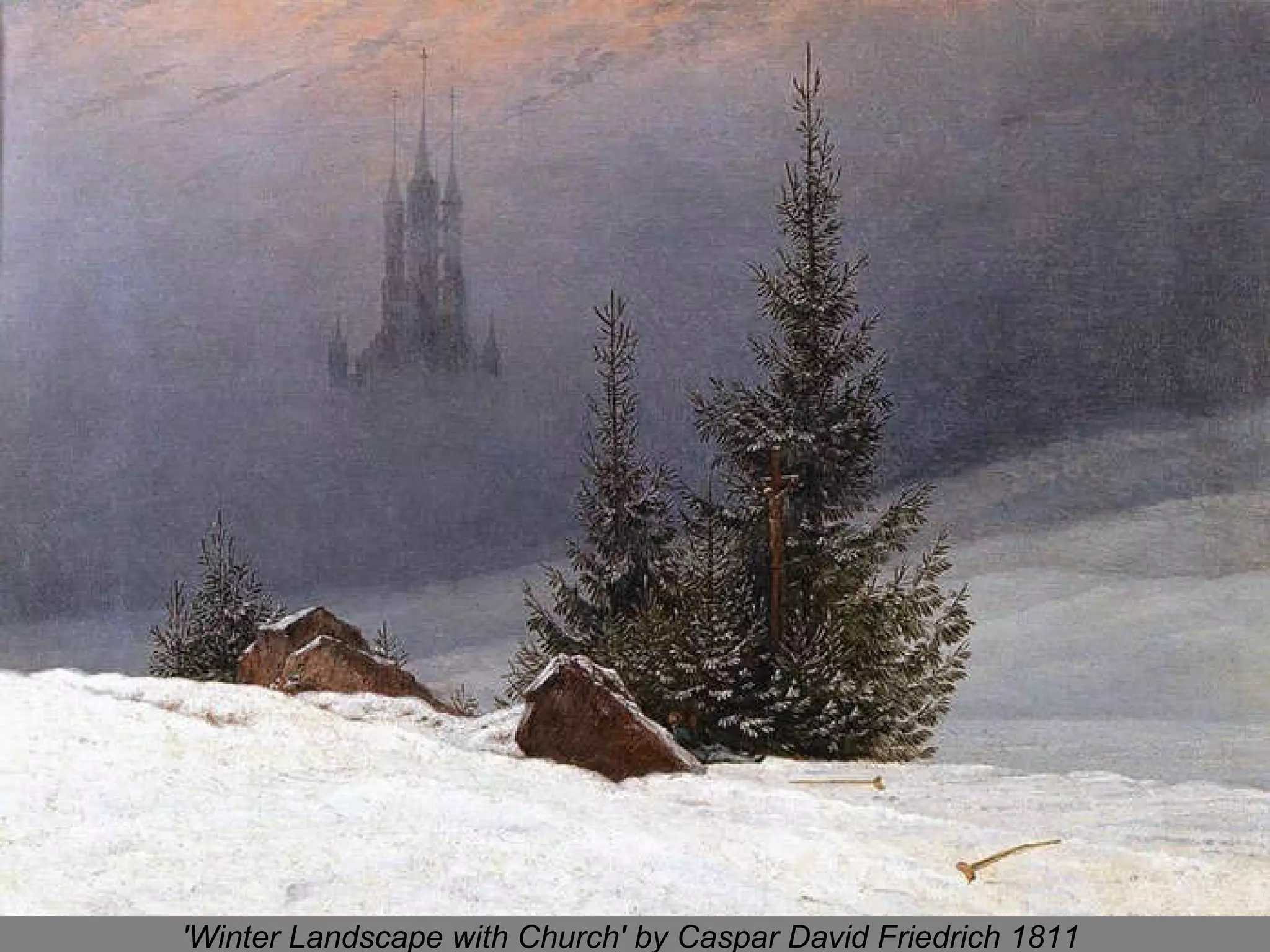 'Winter Landscape with Church' by Caspar David Friedrich 1811   