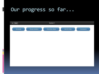 Our progress so far...