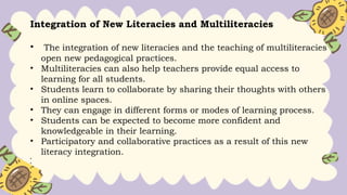 New Literacies, FUnctional and Multiliteracies | PPTX