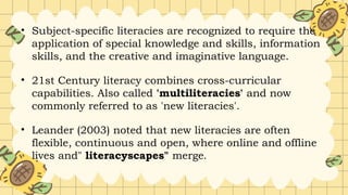 New Literacies, FUnctional and Multiliteracies | PPTX