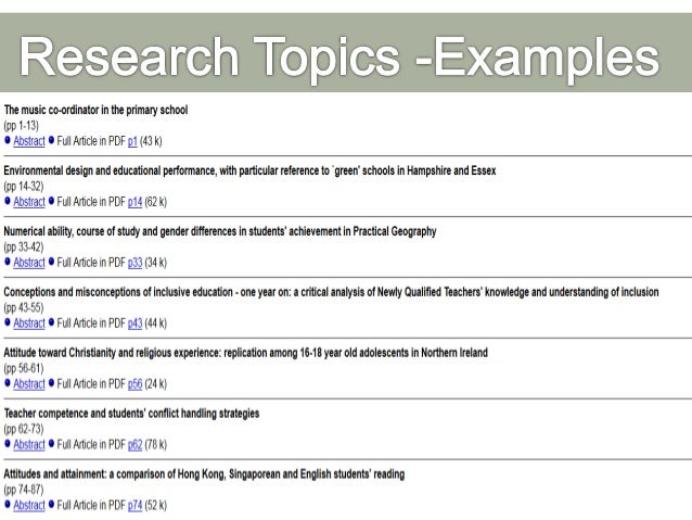 research question examples special education